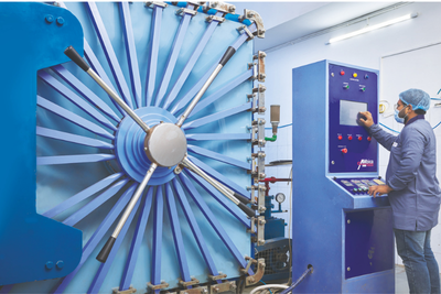 Quality control testing lab for tensile strength and leak testing